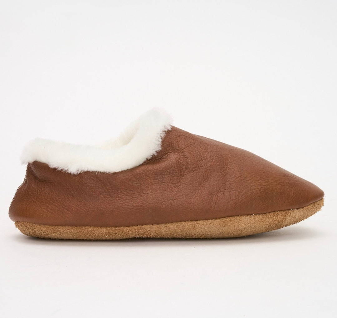 Sheepskin & Leather Soft Sole Slipper