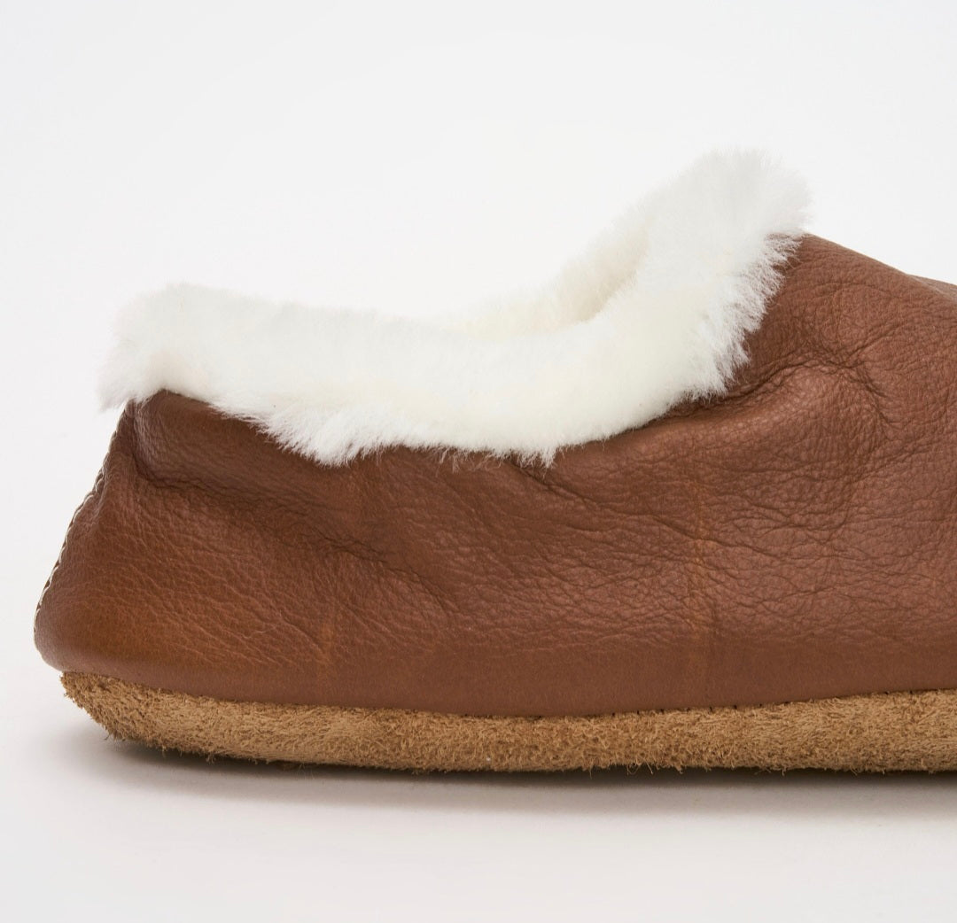 Sheepskin & Leather Soft Sole Slipper