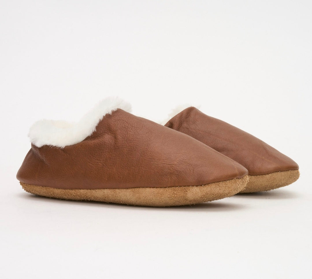 Sheepskin & Leather Soft Sole Slipper