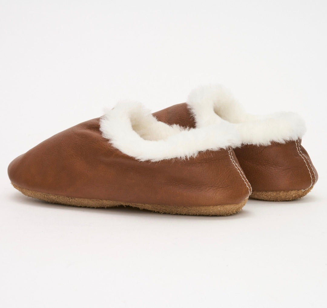 Sheepskin & Leather Soft Sole Slipper